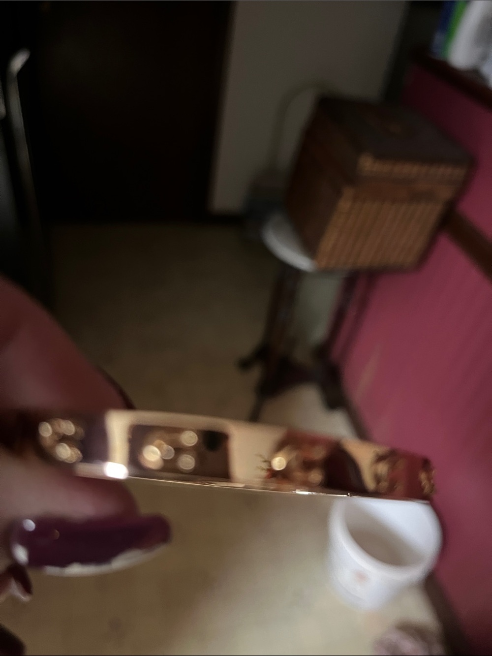 Coach Repeated C Hinged Bangle Gold